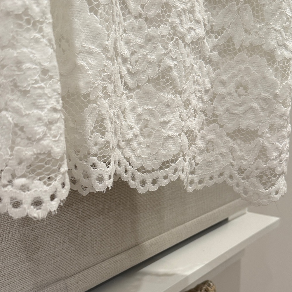 LIKELY White Lace Mini Dress with Pearl Detail - Picture 4 of 5